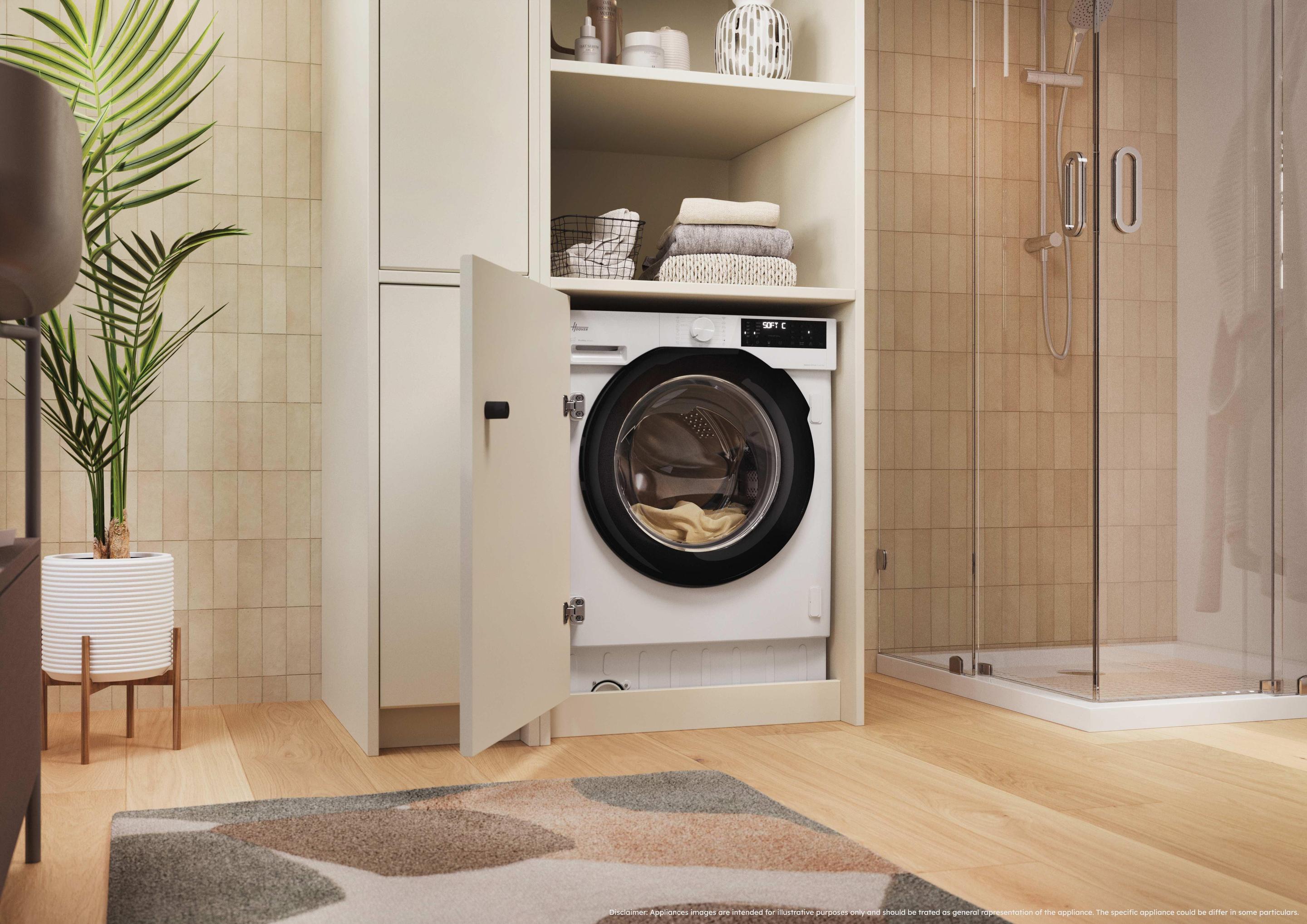 Máquina de Lavar Roupa Encastre HOOVER BH4S69M6DB9JS (1600 RPM - B - A - Branco) — miniatura 5