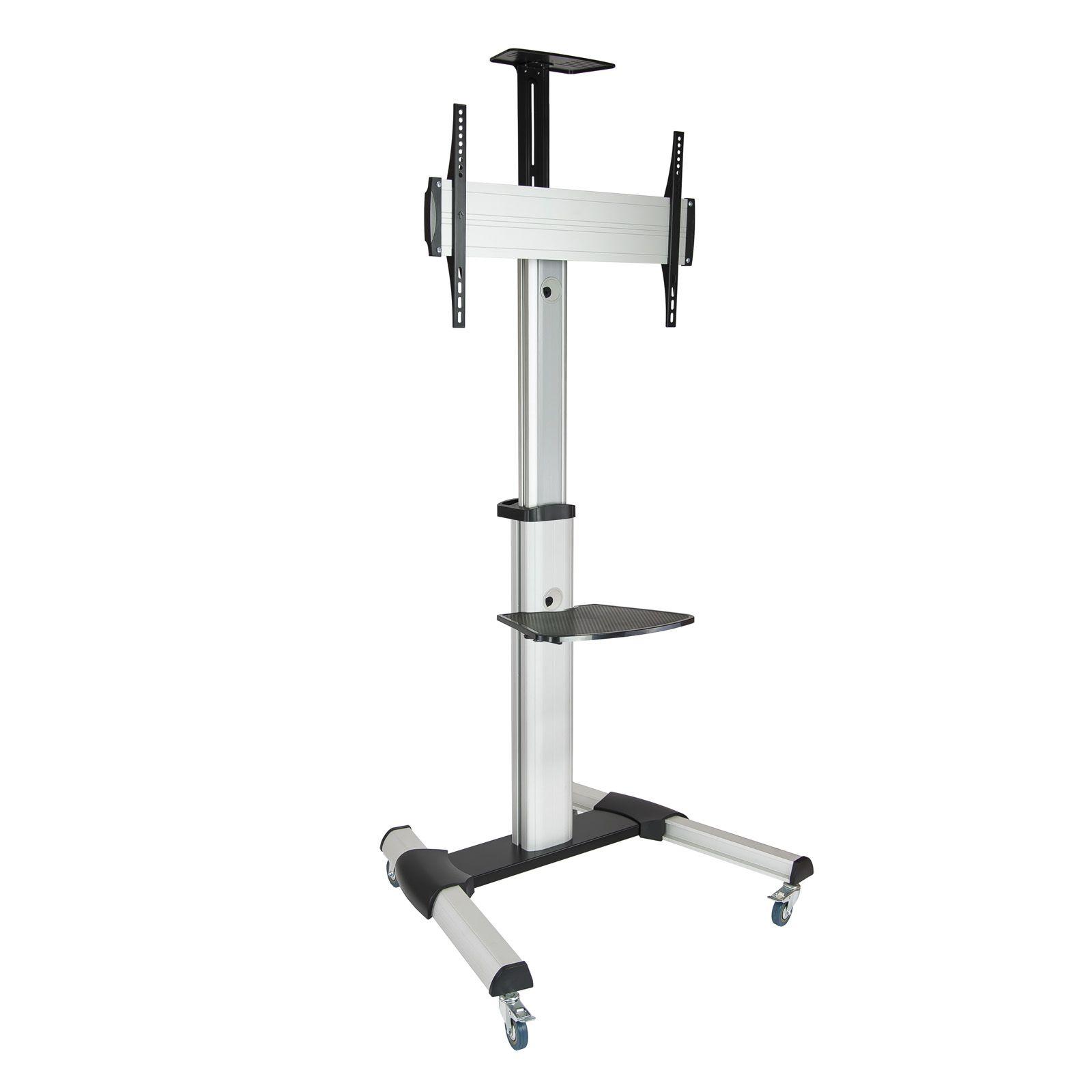 Suporte de Chão Móvel TOOQ FS1870M-B (200 x 200 a 600 x 400 mm - 600 x 400 mm - 94 cm - Preto/Prateado)
