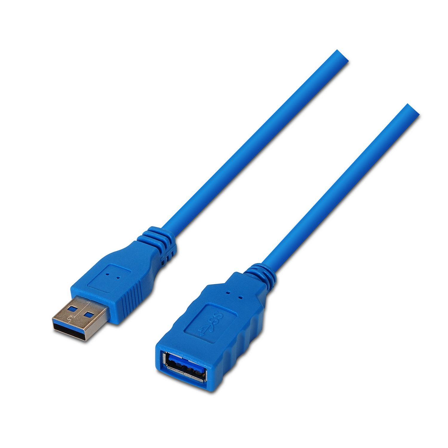 Cabo de Extensão USB AISENS A105-0046 (2 m - USB A - Azul)