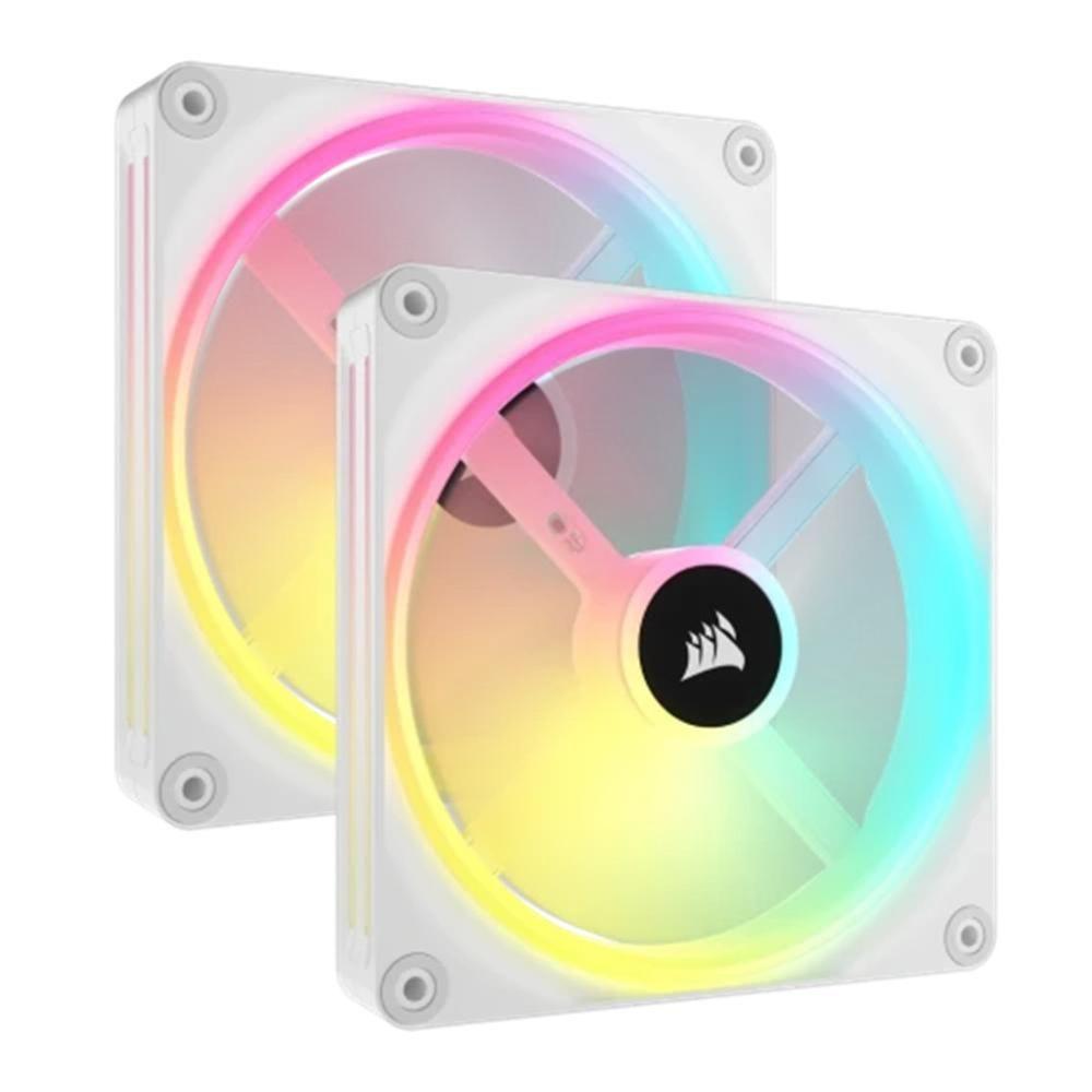 Kit de Ventoinhas para Caixa de PC CORSAIR iCUE LINK QX140 RGB (Multi - Branco)