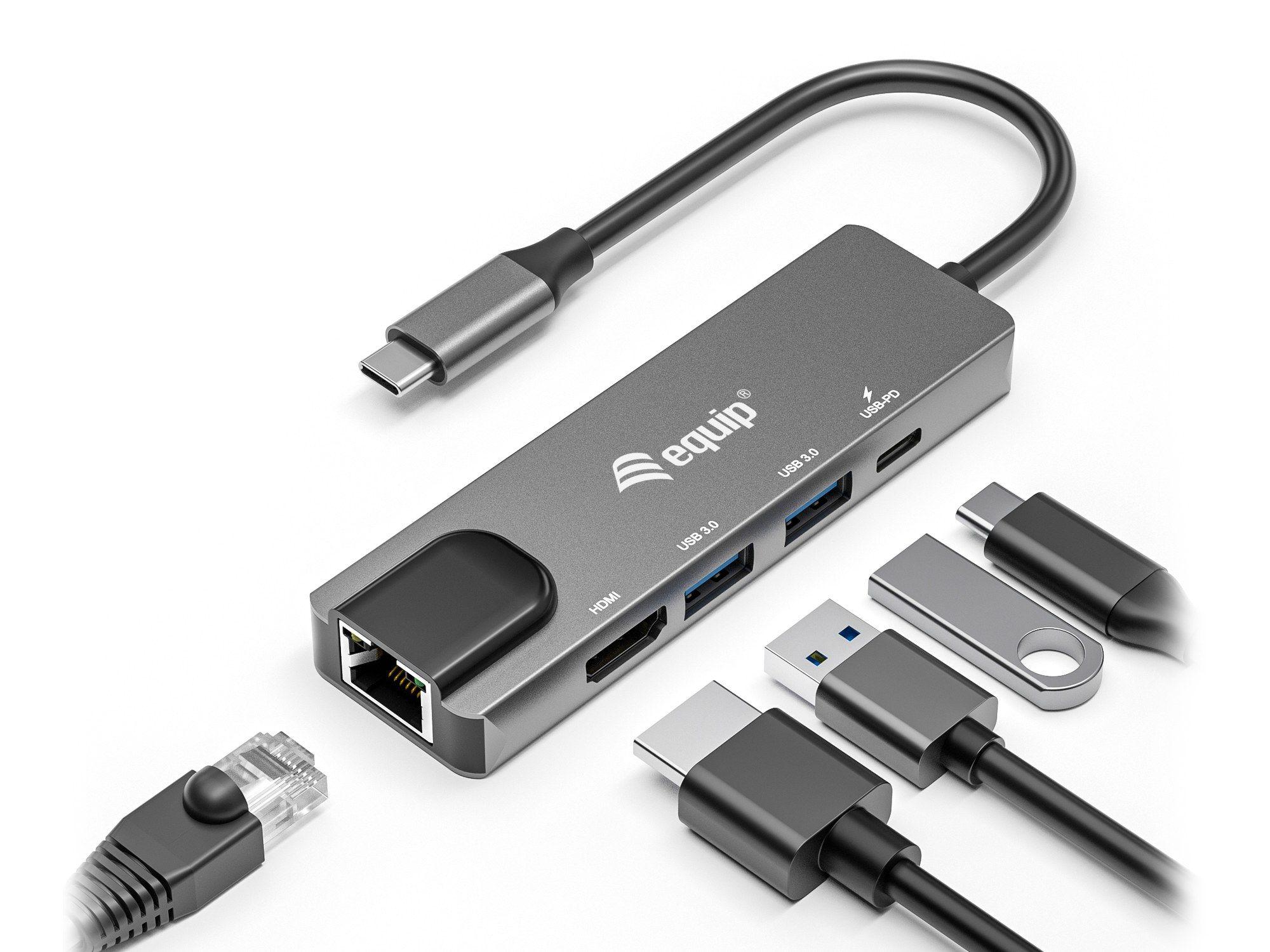 Hub USB-C EQUIP 133489 (0,25 m - Thunderbolt 3 e Thunderbolt 4 - Cinzento) — miniatura 3