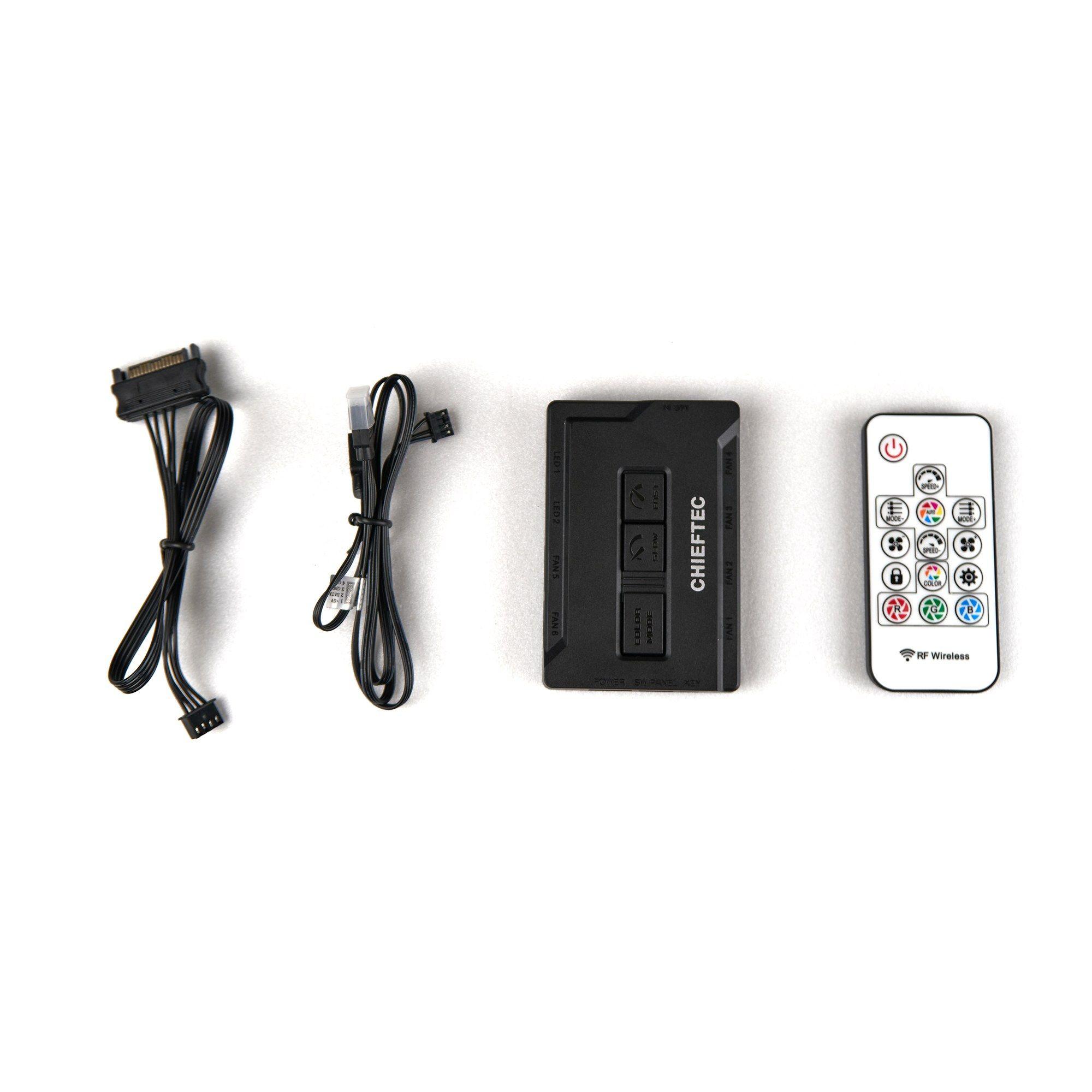 Caixa de PC CHIEFTEC GL-03W-OP (ATX, Micro ATX, Mini-ITX - Midi Tower - Aço carbono, Vidro temperado - Branco) — miniatura 9