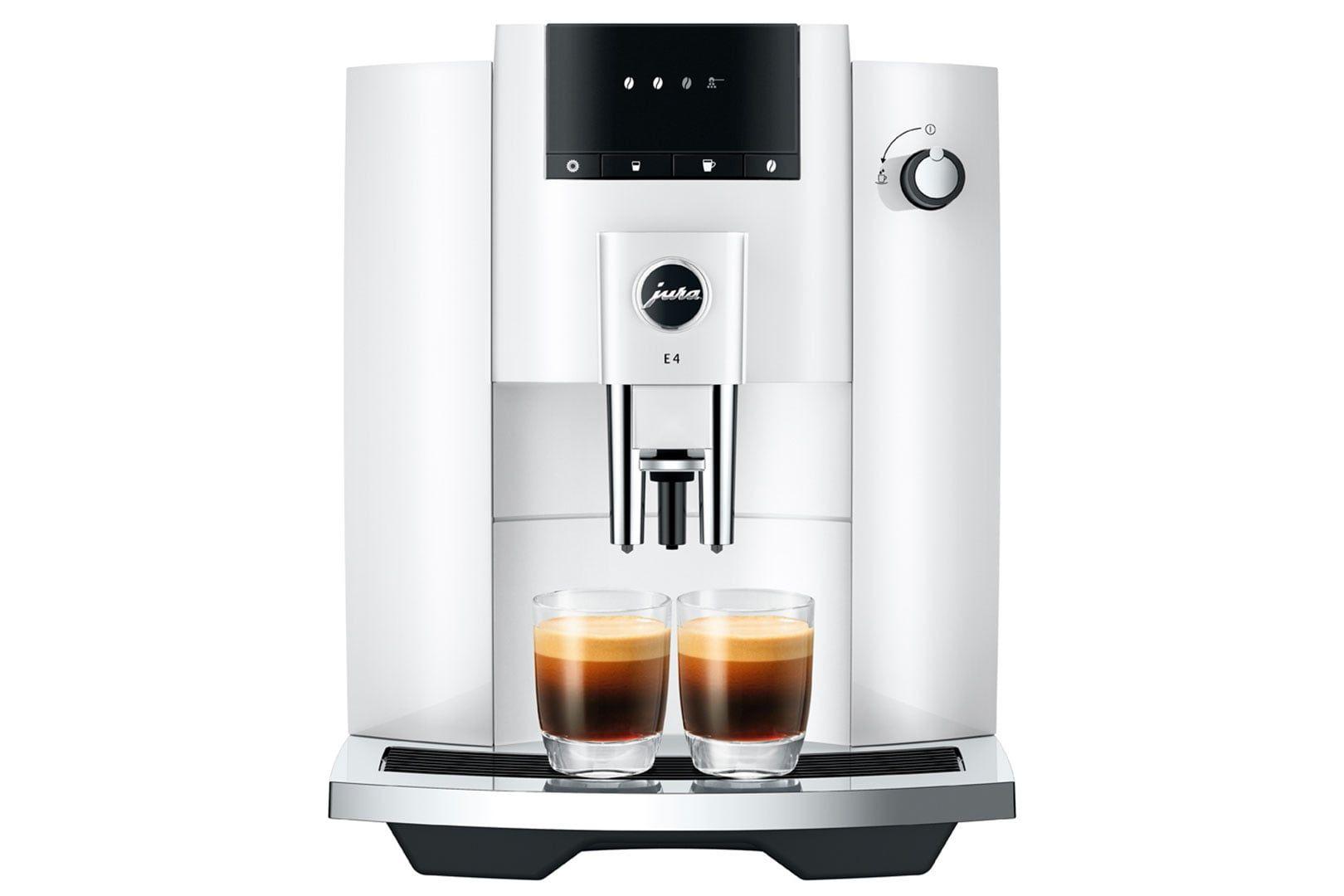 Máquina de Café Automática JURA E4 Piano White (Grãos de café, Café moído - 1450 W - 15 bar - Branco)