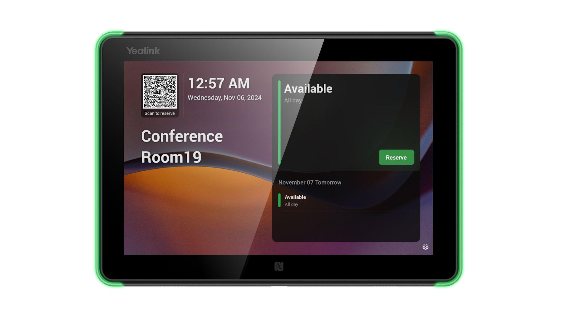 Ecrã de Agendamento YEALINK RoomPanel E2 (8" - 1280 x 800 - Preto)