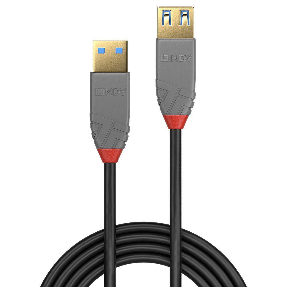 Cabo de Extensão USB LINDY 36760 (0,5 m - USB A - Preto) — miniatura 2