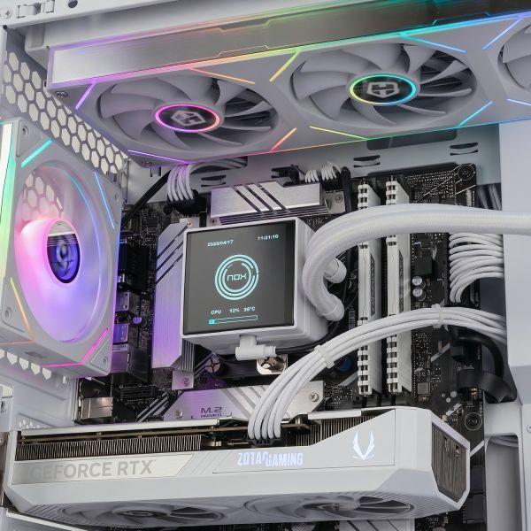 Caixa PC Gaming NOX Hummer Anvil (ATX, ITX, Micro ATX - Midi Tower - Multi - Branco) — miniatura 3