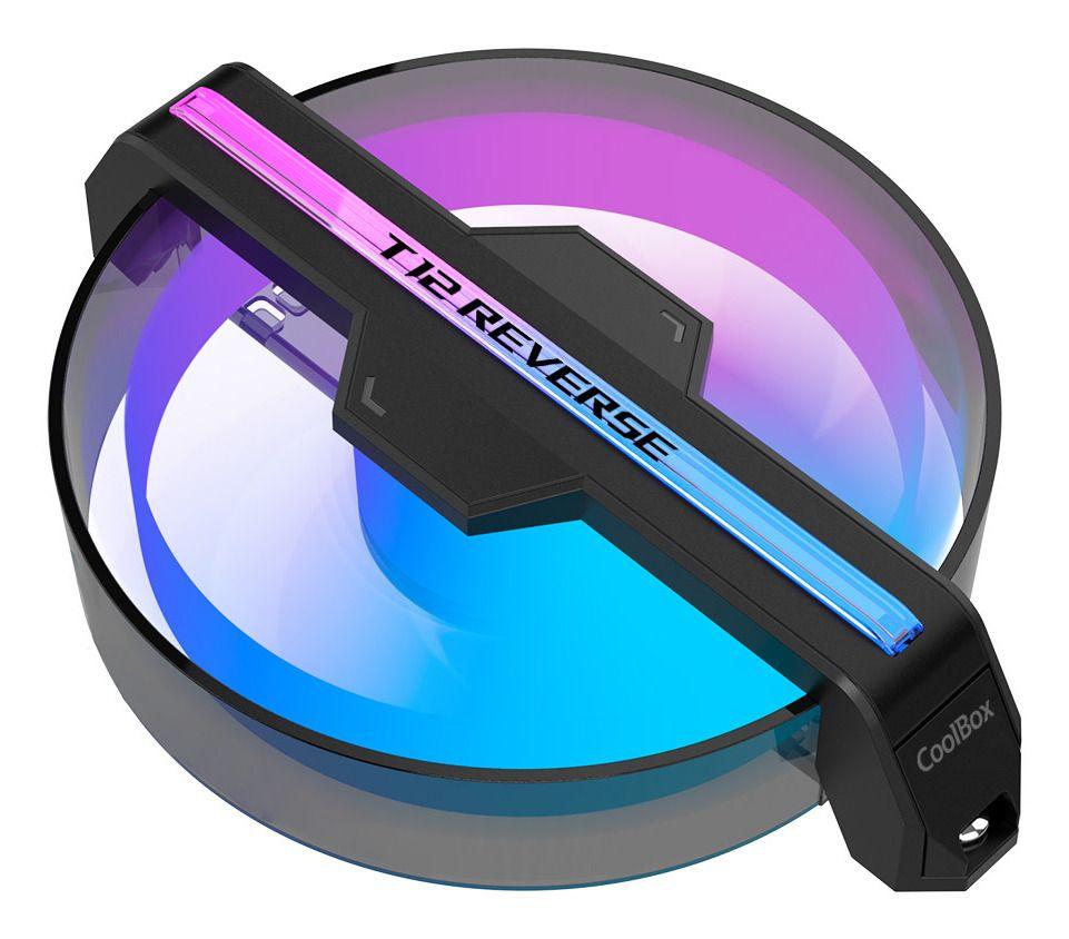 Ventoinha para Caixa de Computador COOLBOX T12 Reverse ARGB (Preto)