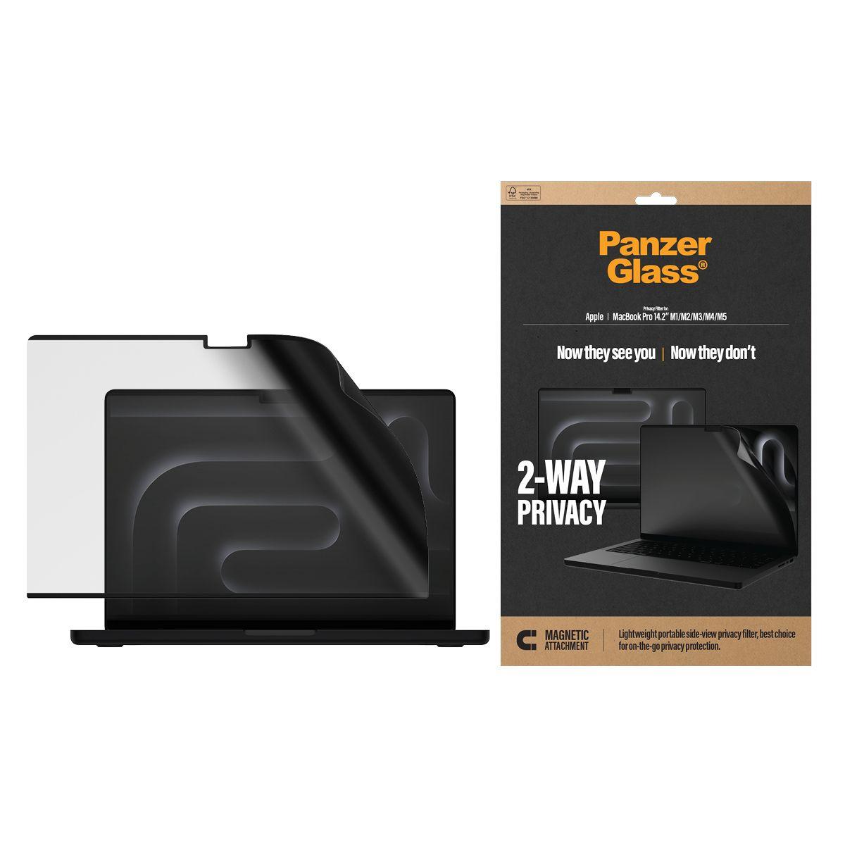 Película de Privacidade PANZERGLASS Magnetic 2-Way Privacy Film (14,2" - Transparente) — miniatura 2