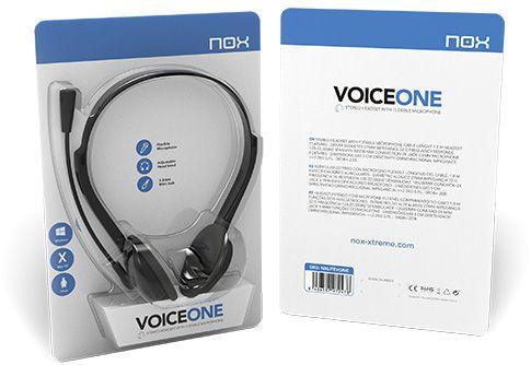 Auscultadores NOX Voice One (Binaural - Com fios - Supra-aural - Preto), miniatura 2