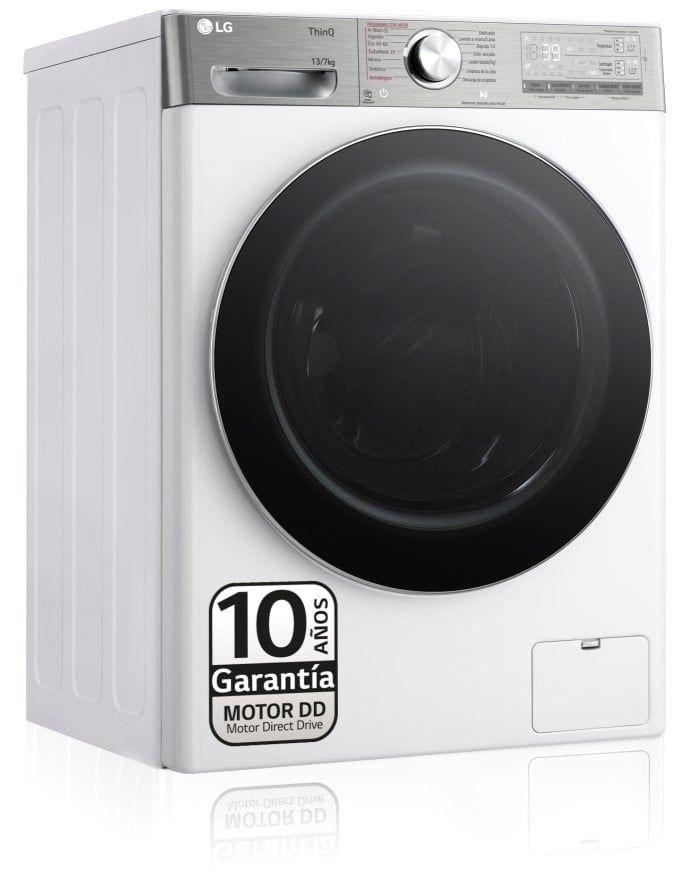 Máquina de Lavar e Secar Roupa LG F4DR9513A2W (13 kg - 7 kg - 1400 rpm - Branco)