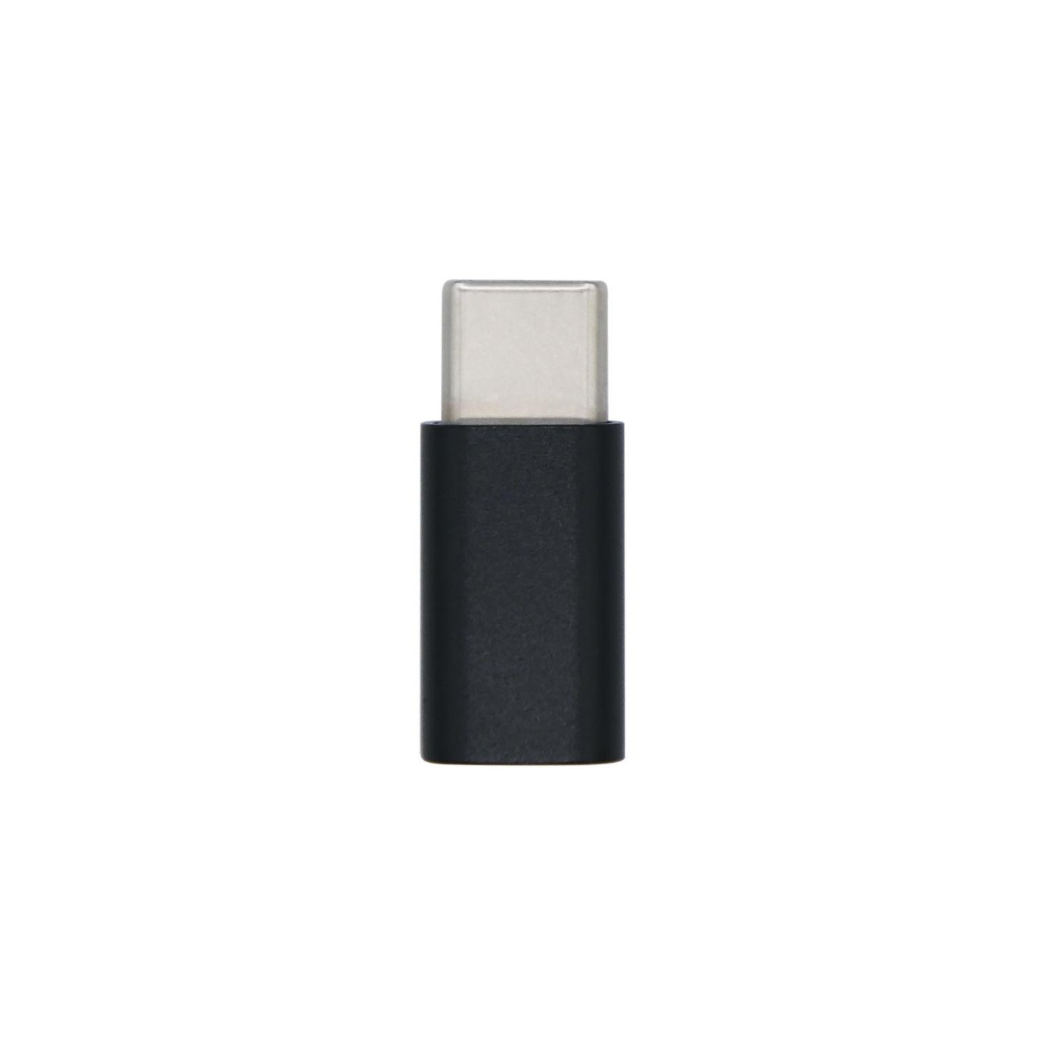 Mini Adaptador USB-C AISENS A108-0414 (Micro-USB B - USB C - Preto)