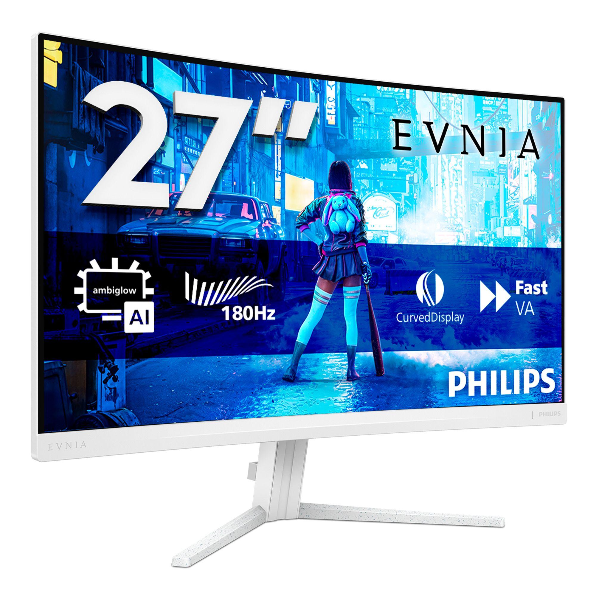 Monitor PHILIPS Evnia 5000 27M2C5201L/00 (27" - Fast VA - 180 Hz - Branco) — miniatura 2