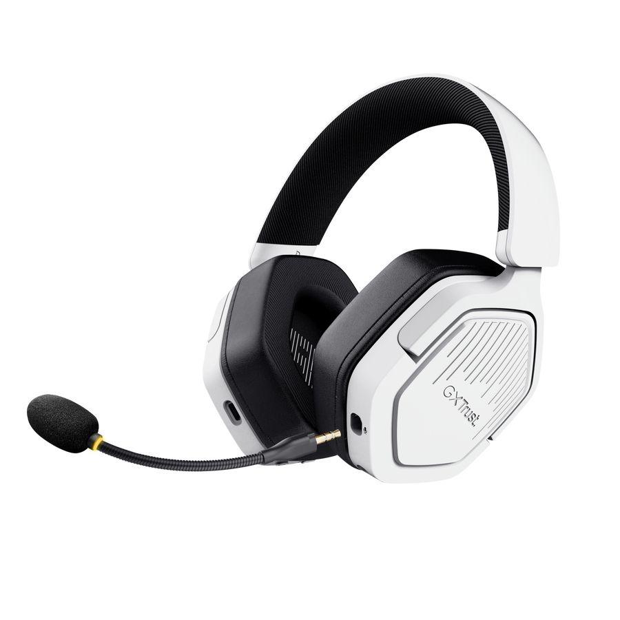 Headset Gaming TRUST GAMING GXT 493PS Carus (Binaural - Com fios e sem fios - Circum-aural - Branco), miniatura 2