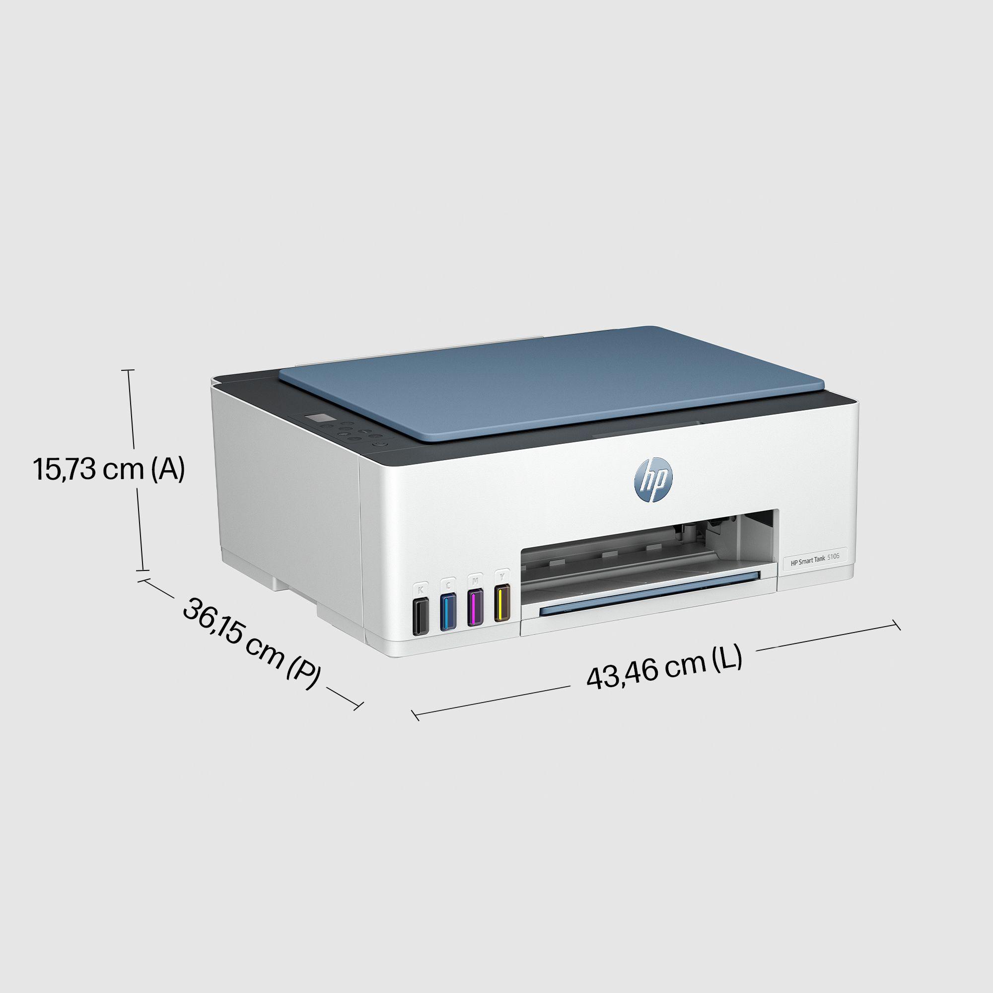 Impressora Multifunções HP Smart Tank 5106 (A4 - Impressão a cores - 100 folhas - Azul), miniatura 5
