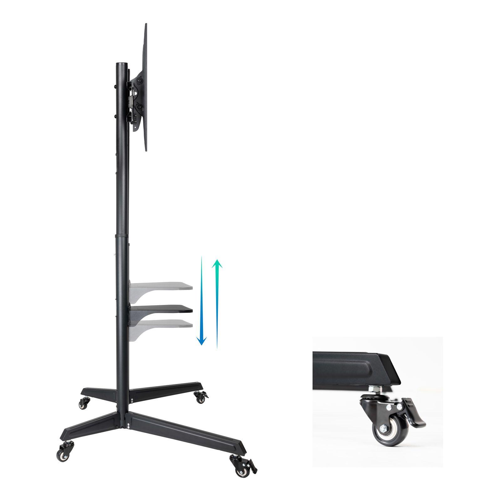 Suporte de Chão para TV TOOQ FS1170M-B (600 x 400 mm - 100 x 100 mm - 177,8 cm - Preto), miniatura 5