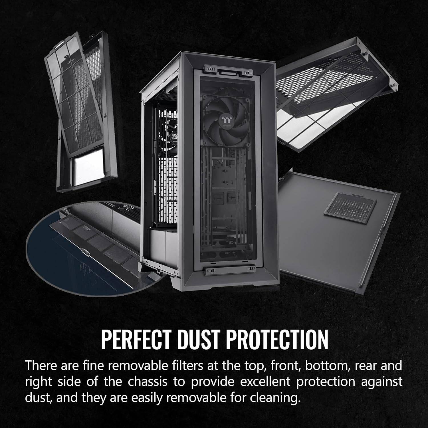 Caixa PC THERMALTAKE CTE T500 Air (Torre Completa - Ferro, ABS - 19,5 cm - Preto) — miniatura 5