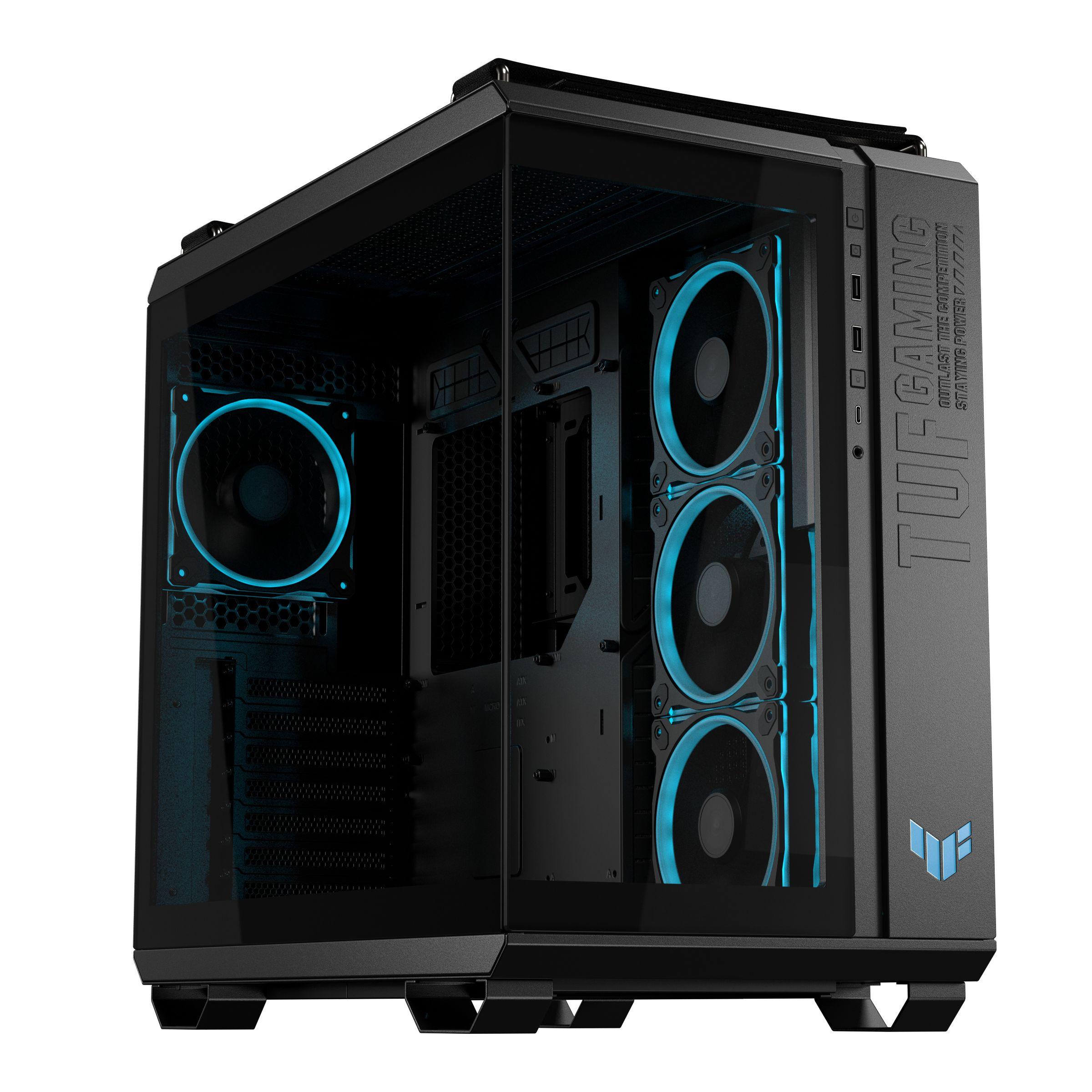 Caixa PC ASUS TUF Gaming GT502 Horizon TG ARGB (ATX, micro ATX, Mini-ITX - Midi Tower - 16,3 cm - Preto)