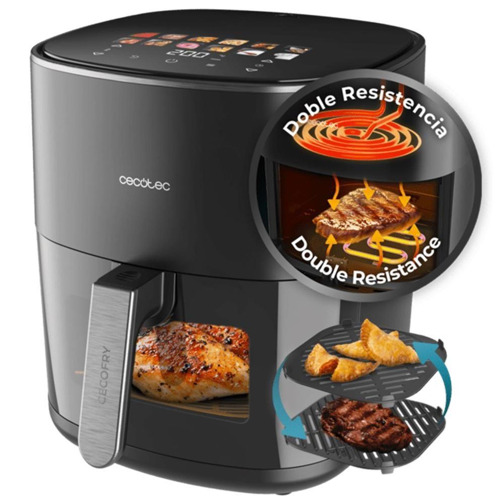 Fritadeira sem Óleo CECOTEC Cecofry&Grill Duoheat 6500 (Preto)