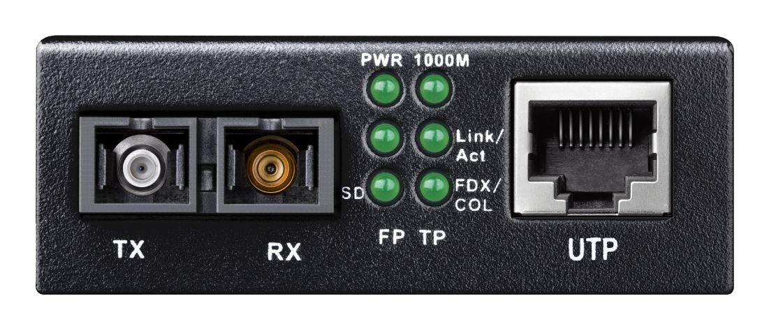 Conversor de Fibra CUDY MC100GSA-20 (Gigabit Ethernet - 1000 Mbit/s - Preto), miniatura 2