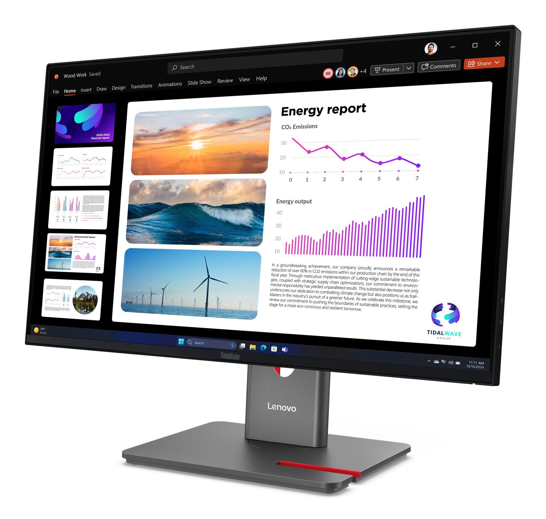 Monitor LENOVO ThinkVision P24Q-40 (23,8" - IPS - 120 Hz - Preto), miniatura 3