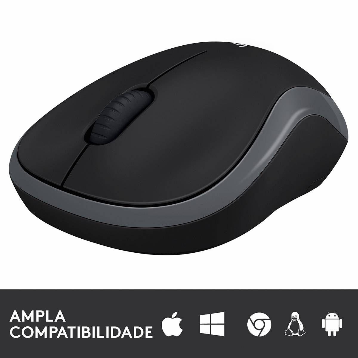 Rato LOGITECH M185 (Ambidestro - 1000 DPI - Ótico - Cinzento/Preto) — miniatura 6
