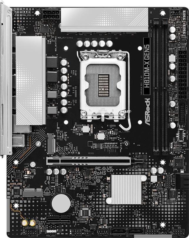 Motherboard ASROCK H810M-X GEN5 (LGA 1851 - Intel Core Ultra Série 2 - Micro ATX)