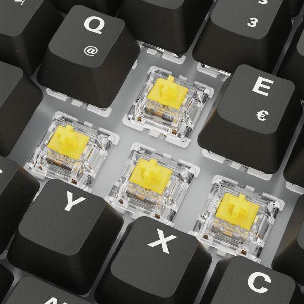Teclado SHARKOON SKILLER SGK50 S3 PBT (Alemão - Gateron G Pro 3.0 Amarelo - 75% - Preto), miniatura 3