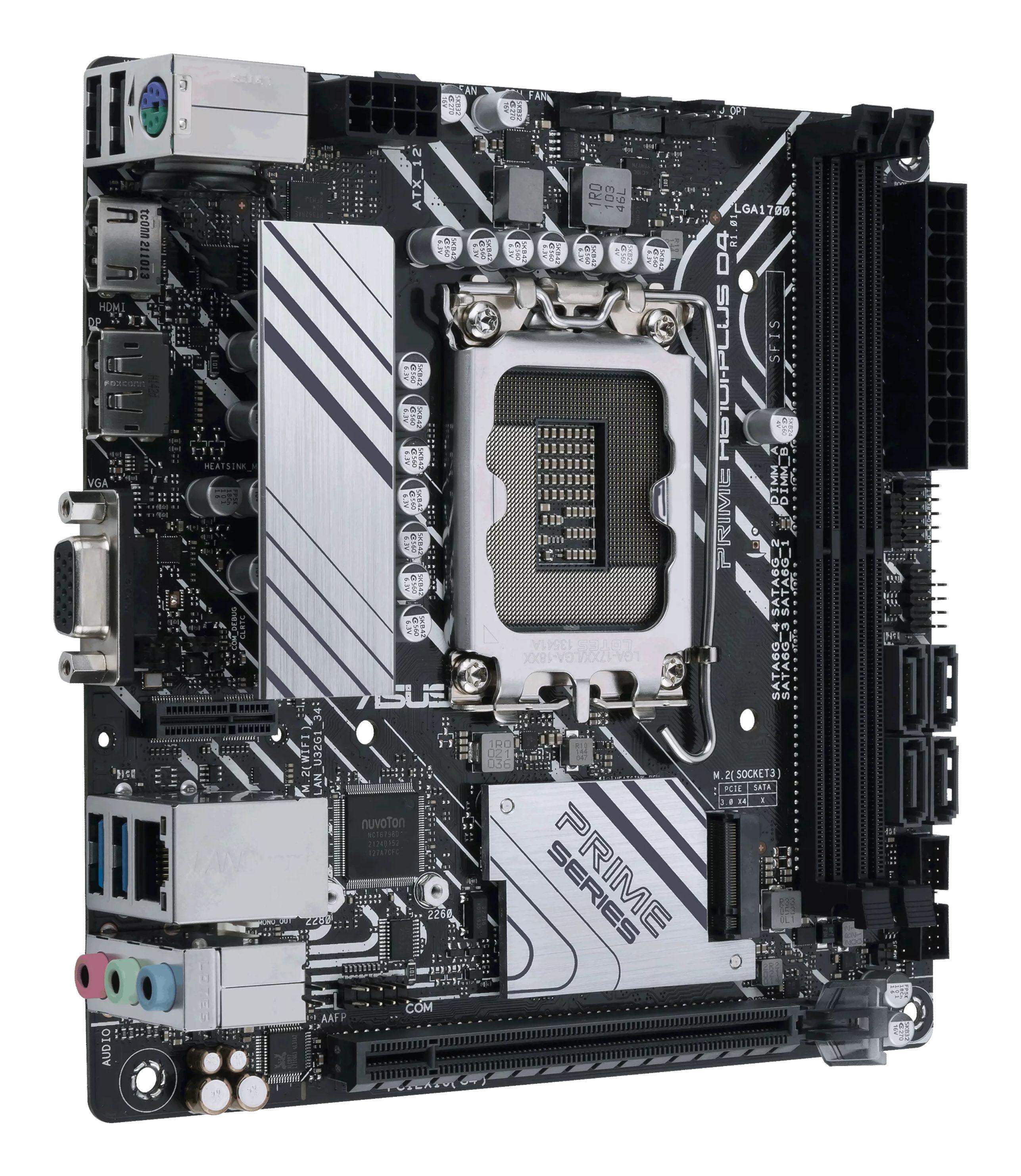 Motherboard ASUS PRIME H610I-PLUS D4-CSM (LGA 1700 - Mini-ITX - Duplo canal), miniatura 3