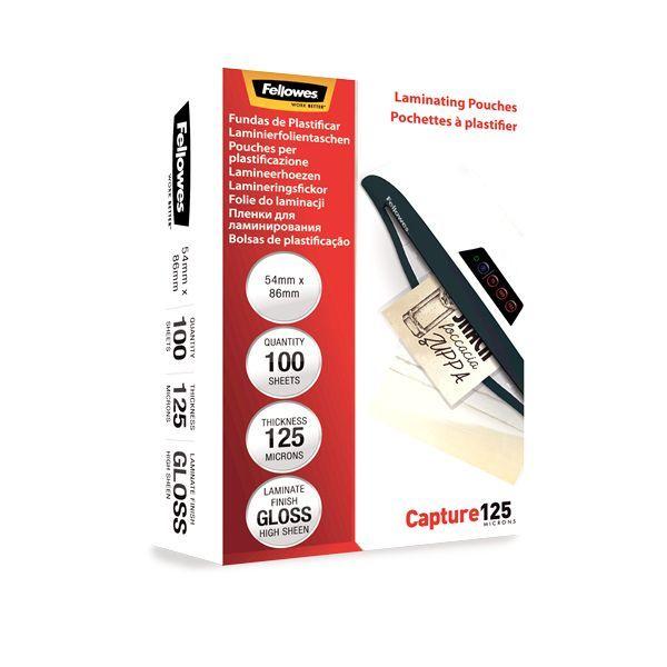 Capas para Plastificar Cartões FELLOWES 5306302 (Plástico - 54 x 86 mm - Transparente) — miniatura 3