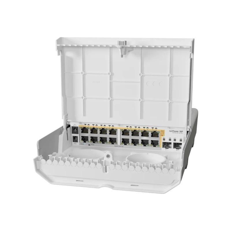 Switch Exterior Gerível MIKROTIK CRS318-16P-2S+OUT (Gigabit Ethernet - 72 Gbit/s - L2/L3 - Branco) — miniatura 2