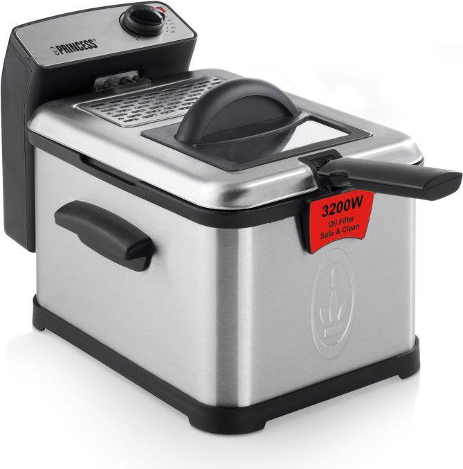 Fritadeira Independente PRINCESS 01.183001.01.050 (3200 W - 190 °C - Rotativo - Preto/Inox)