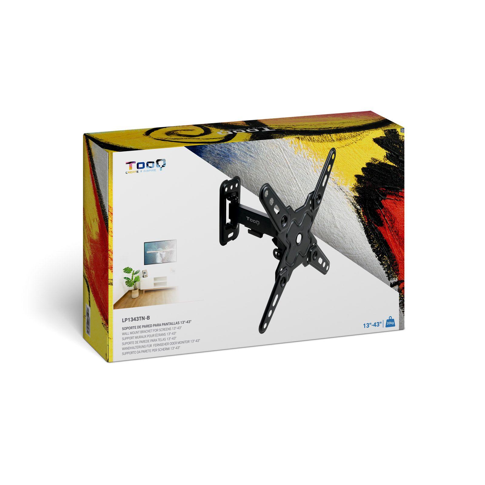 Suporte de Parede TV TOOQ LP1343TN-B (200 x 200 mm - 75 x 75 mm - 109,2 cm - Preto), miniatura 5