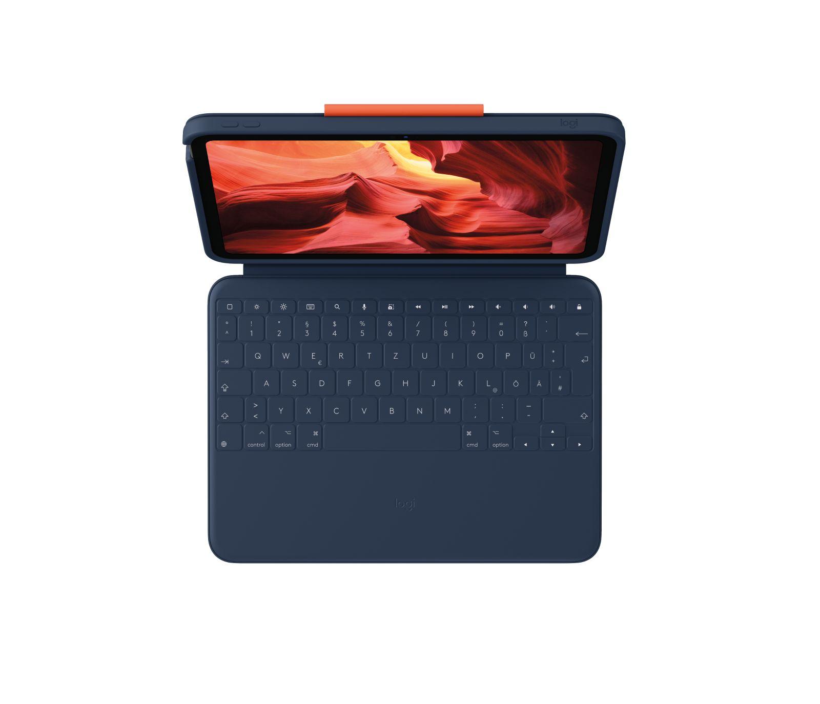 Capa com Teclado LOGITECH Rugged Combo 4 (Acoplamento - Apple - Azul) — miniatura 7