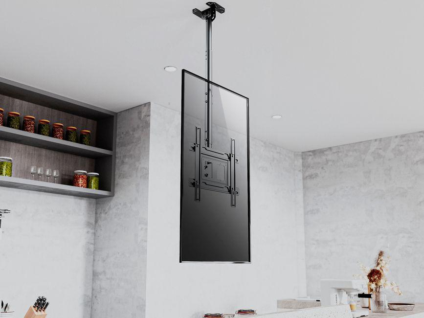 Suporte de Teto para TV EQUIP 650321 (32"-70" - 50 kg - Inclinável e Giratório - Preto), miniatura 8