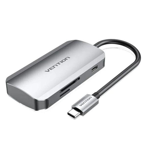 Hub USB-C VENTION TNHHB (0,15 m - USB-C - Cinzento)