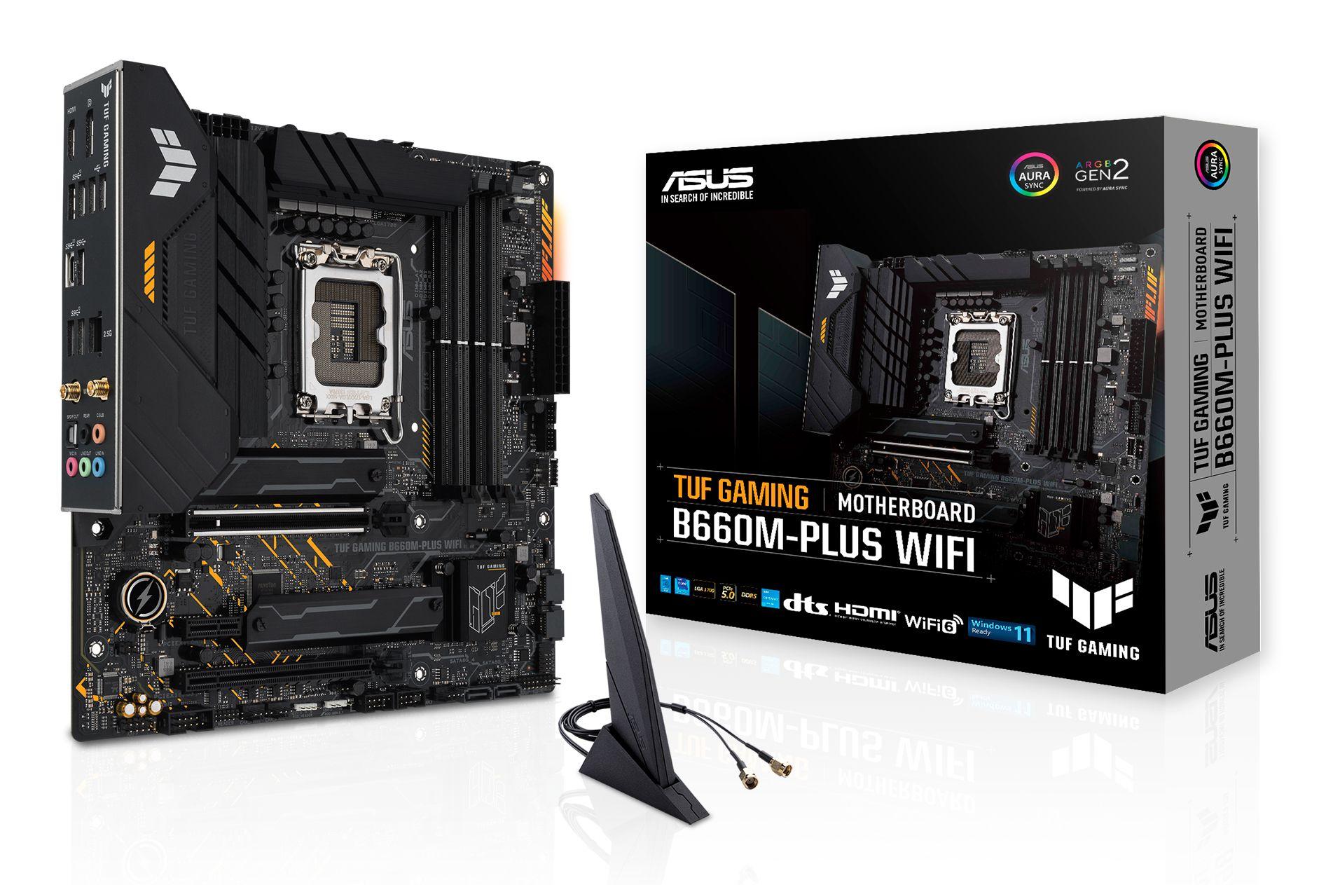 Motherboard ASUS TUF GAMING B660M-PLUS WIFI (LGA 1700 - micro ATX - Duplo canal)