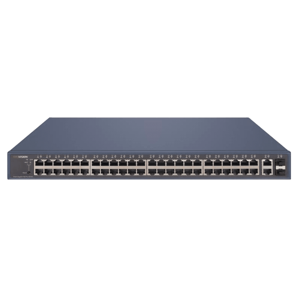 Switch Gerível HIKVISION DS-3E1552P-SI (10/100/1000 Mbit/s - 104 Gbit/s - Gigabit Ethernet - Cinzento)