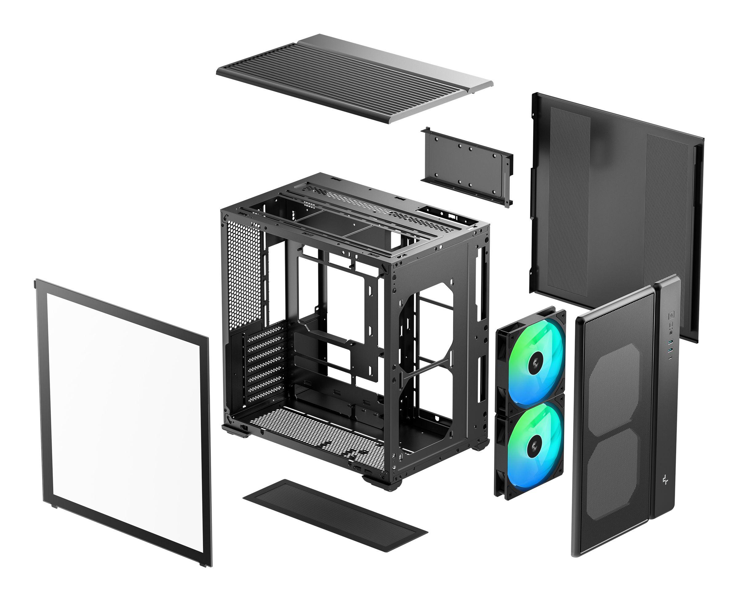 Caixa PC DEEPCOOL CG590 MESH 2F (micro ATX, ITX, ATX - Midi Tower - 16 cm - Preto) — miniatura 11