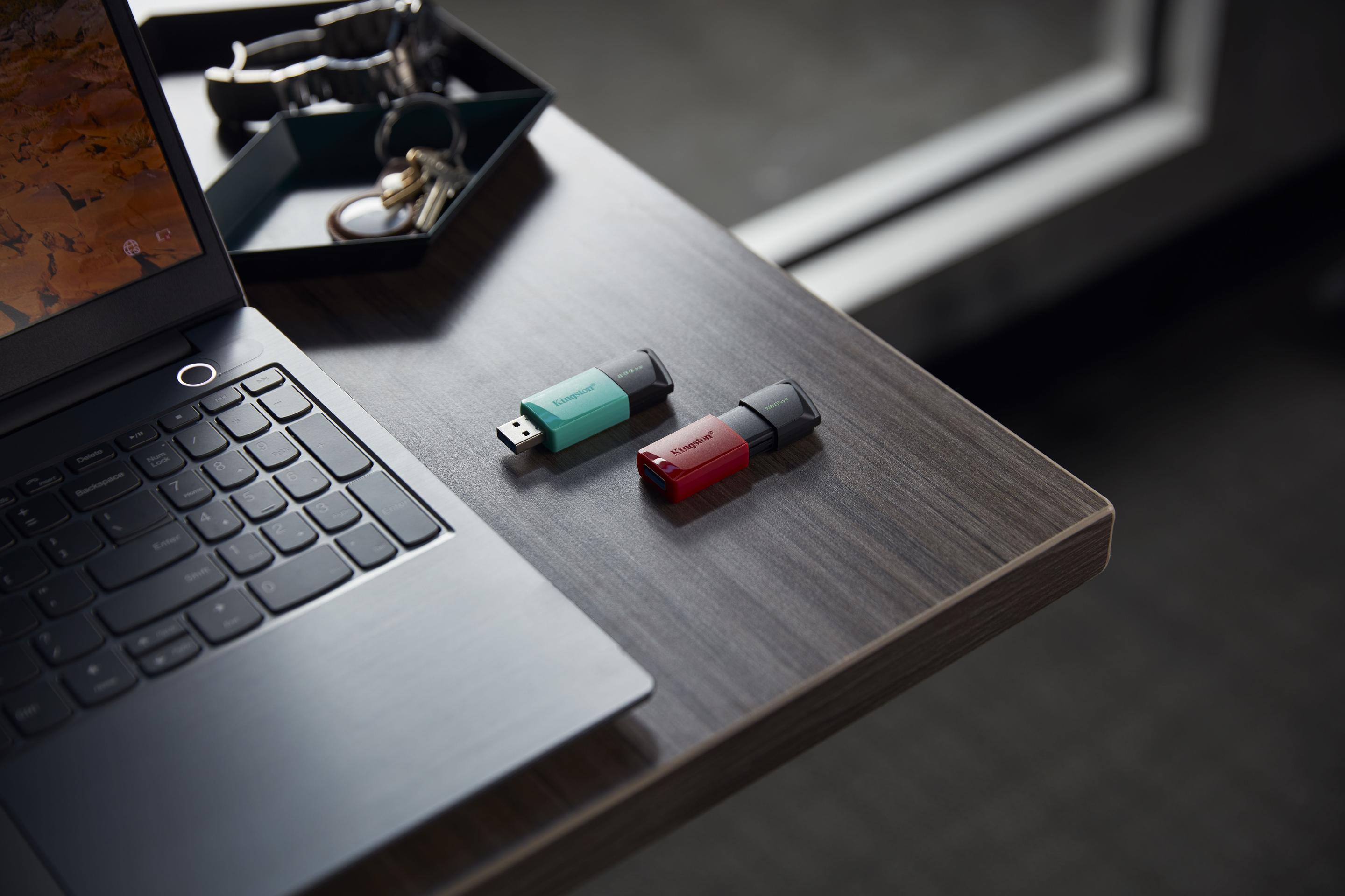 Pen USB KINGSTON DataTraveler Exodia M (256 GB - Deslizante - USB Tipo-A - Preto e Turquesa) — miniatura 10