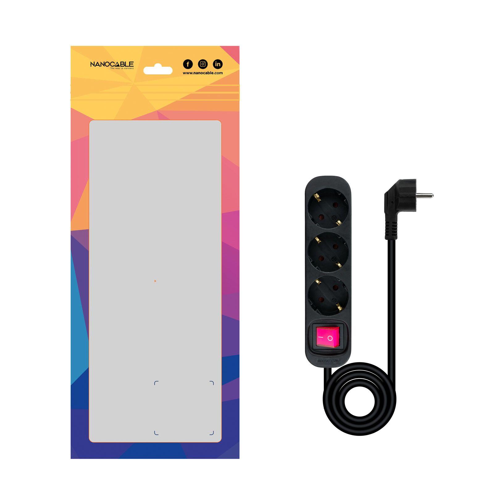 Extensão Elétrica NANOCABLE 10.38.0003-BK (Preto) — miniatura 3