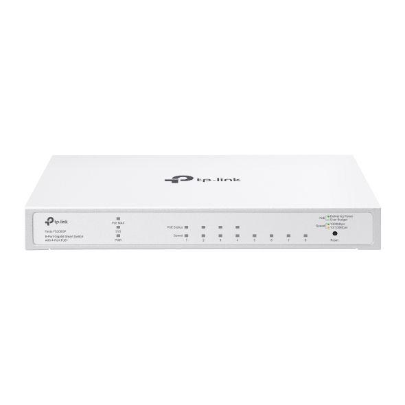 Switch Gerido TP-LINK FESTA FS308GP (Gigabit Ethernet - 10/100/1000 Mbps - 4,1 MB - Branco)