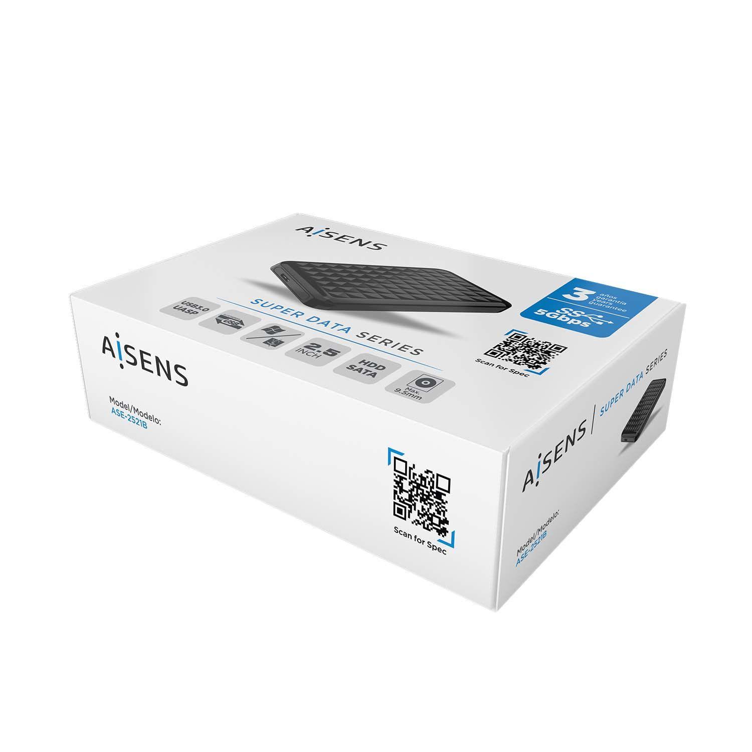 Caixa Externa AISENS ASE-2521B (2,5" - Preto) — miniatura 6