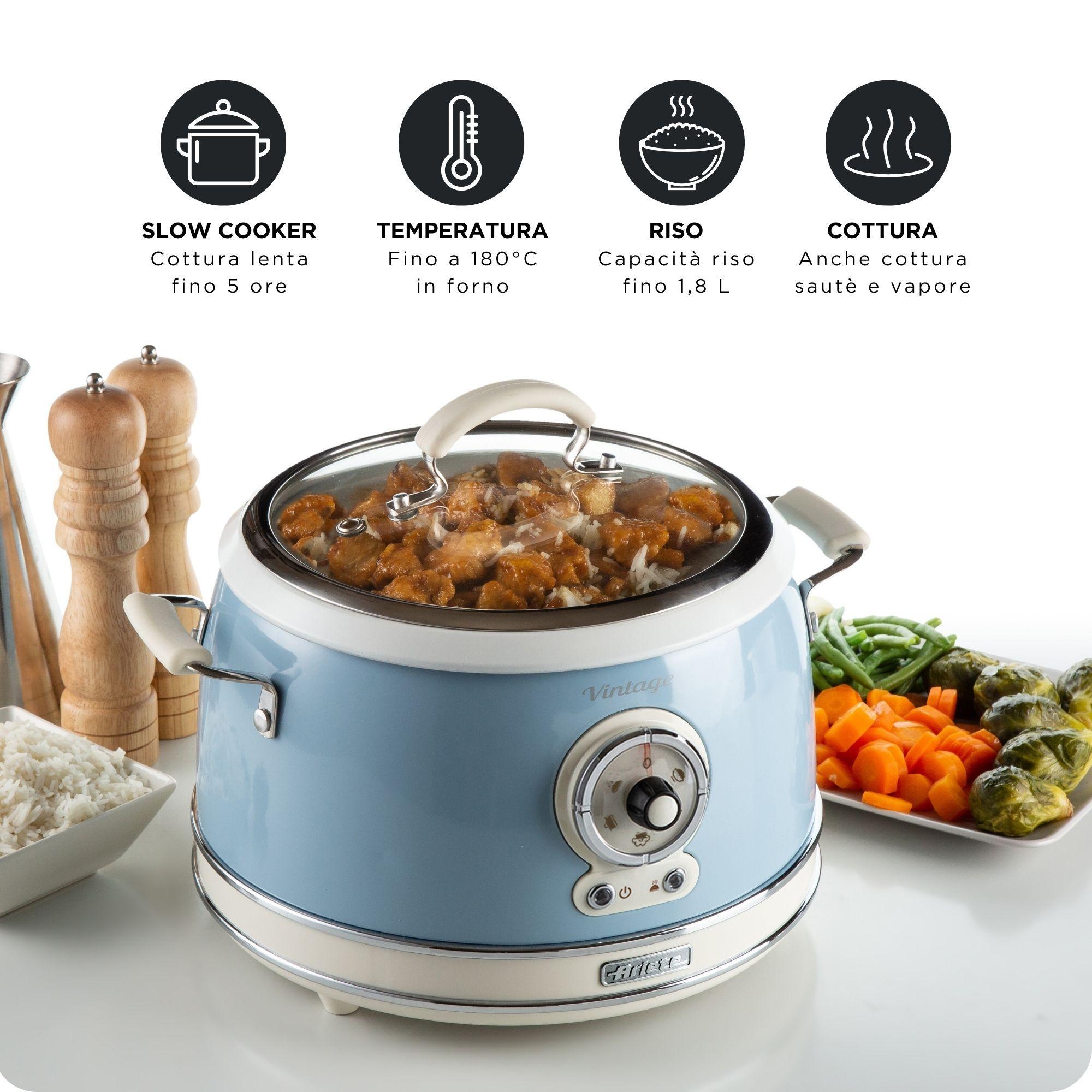 Panela Elétrica Multifuncional ARIETE Vintage 2904/05 (Altura 27,5 cm - Azul Claro) — miniatura 11