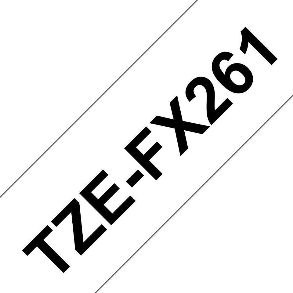 Fita de Impressão para Rotuladora BROTHER TZE-FX261 (Preto sobre Branco)