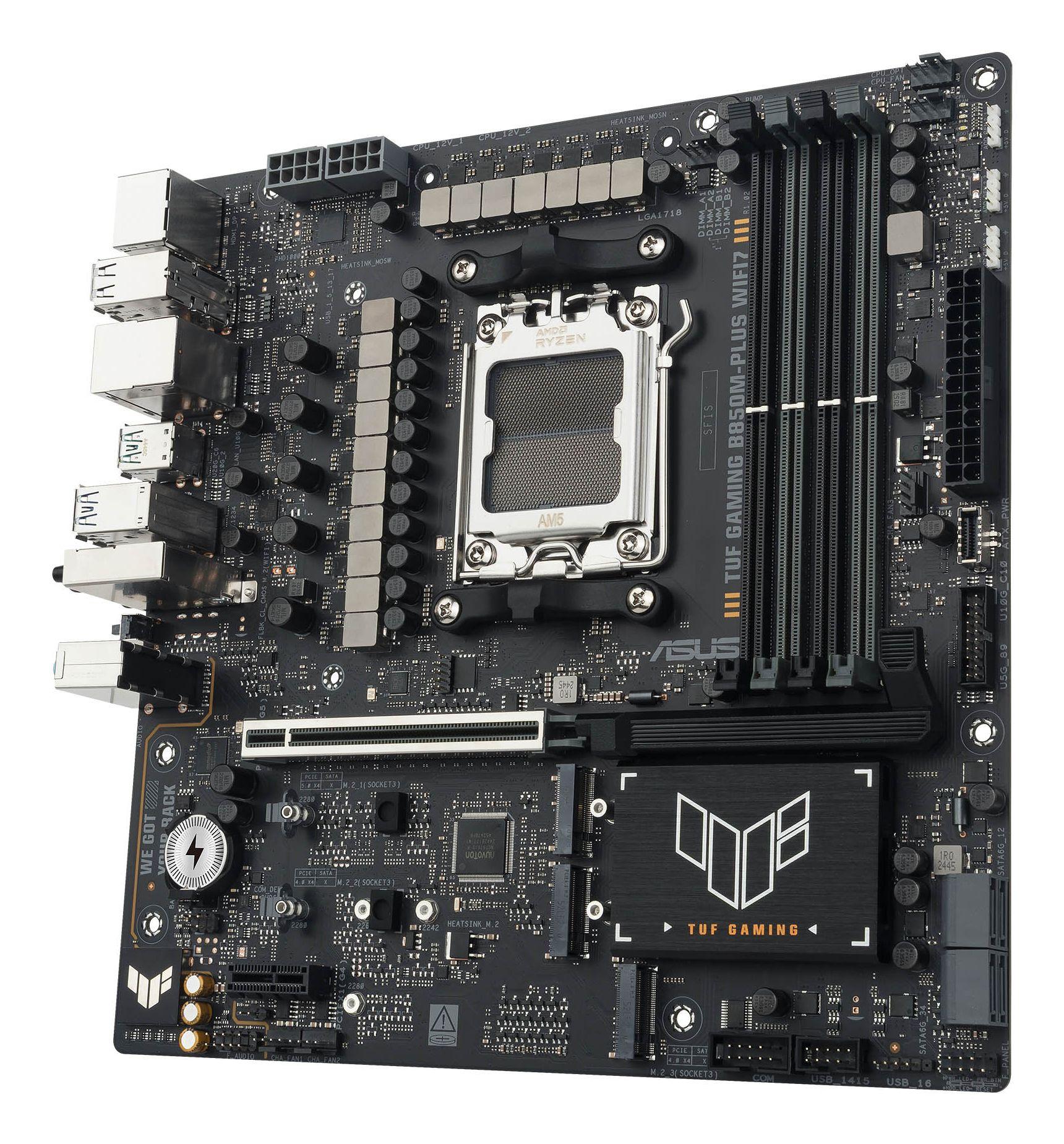 Motherboard ASUS TUF GAMING B850M-PLUS WIFI7 (AM5 - micro ATX - ATX - Preto), miniatura 9