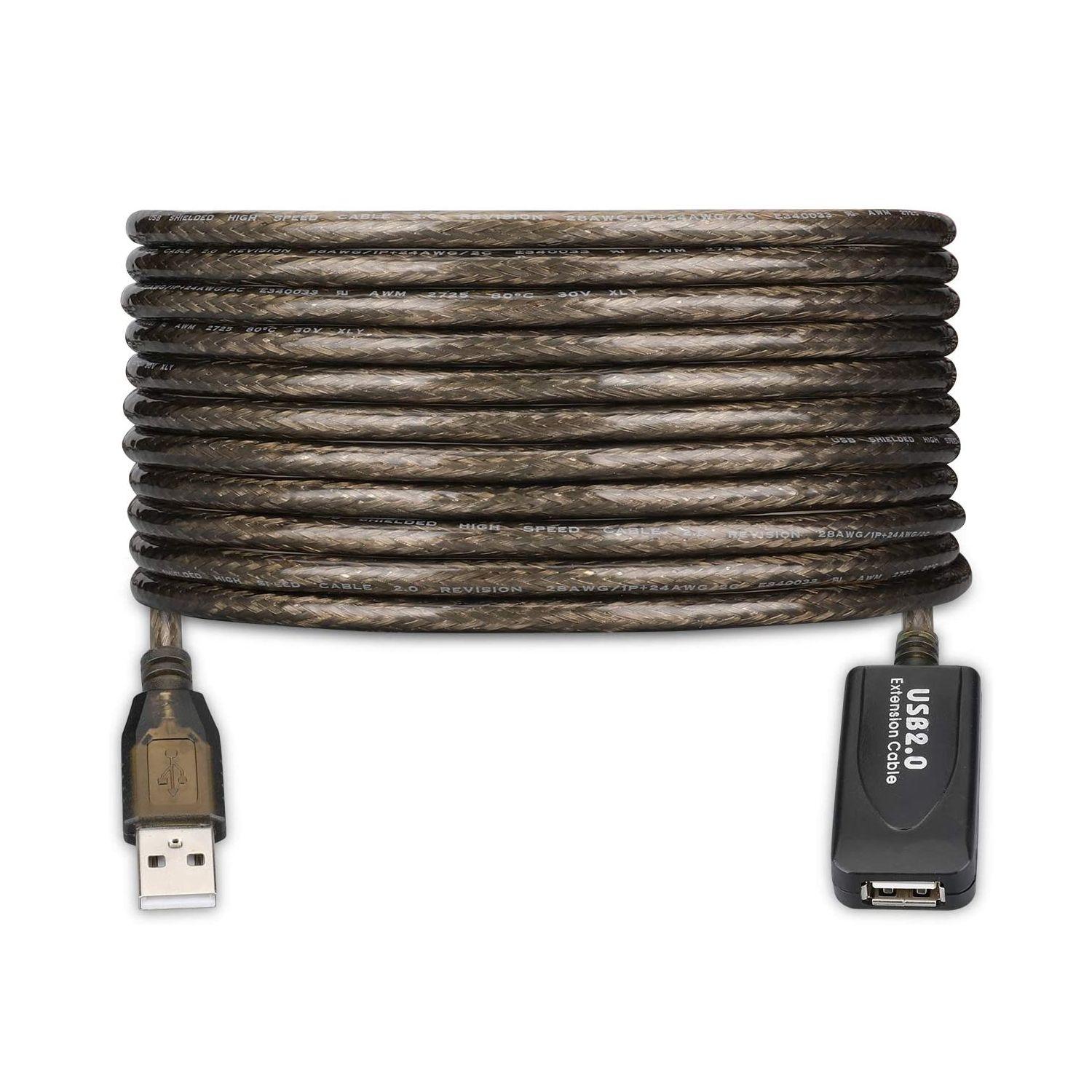 Cabo de Extensão USB EWENT EW1013 (5 m - USB A - Plug and Play - Preto)