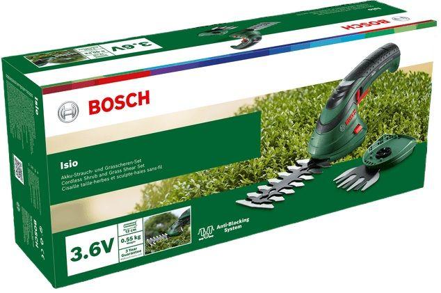 Tesoura de Relva e Arbustos a Bateria BOSCH ISIO III (3,6 V - 1,5 Ah - Verde/Preto), miniatura 4