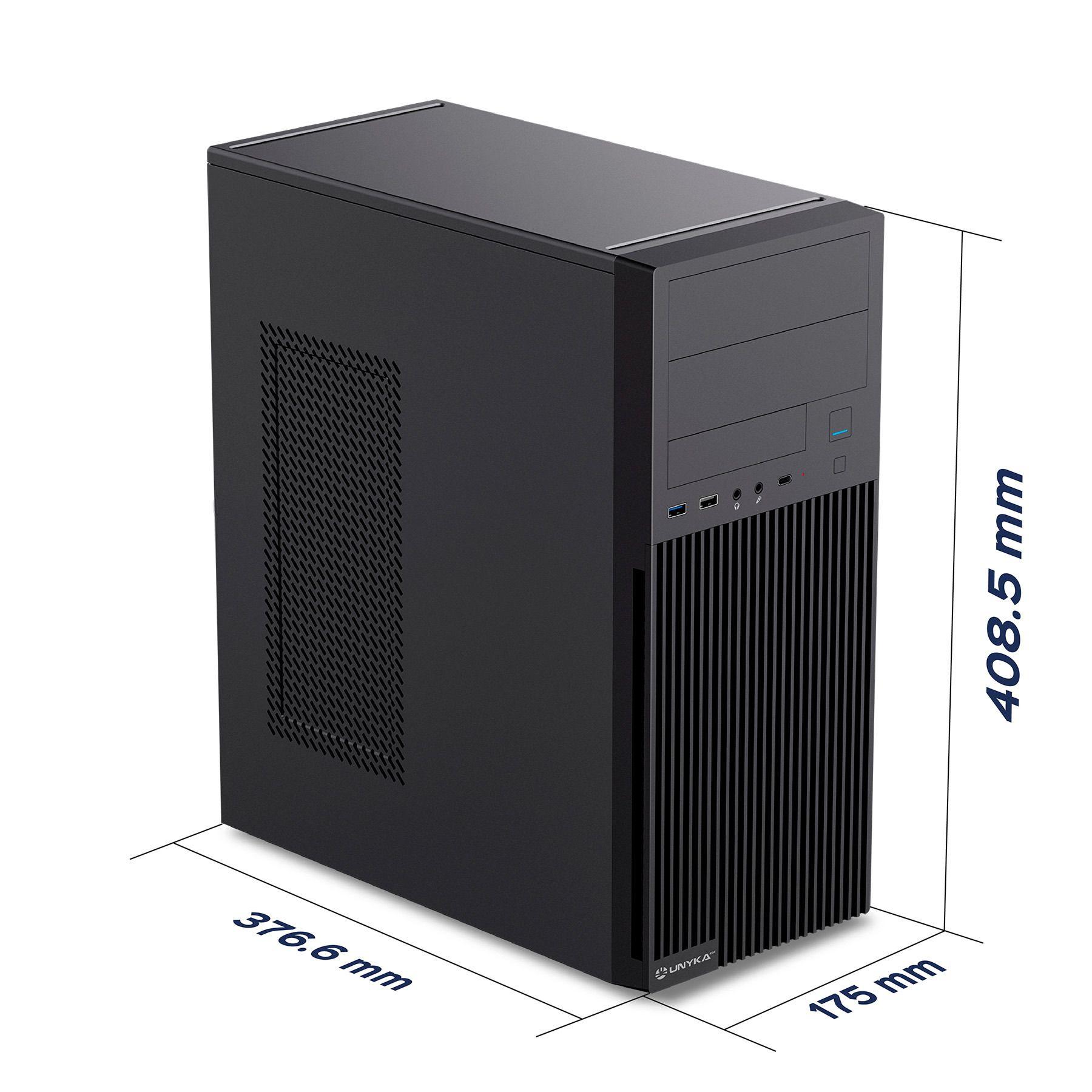 Caixa ATX UNYKA Aero C360 (ATX, Micro ATX, ITX - 500 W - 145 mm - Preto), miniatura 8