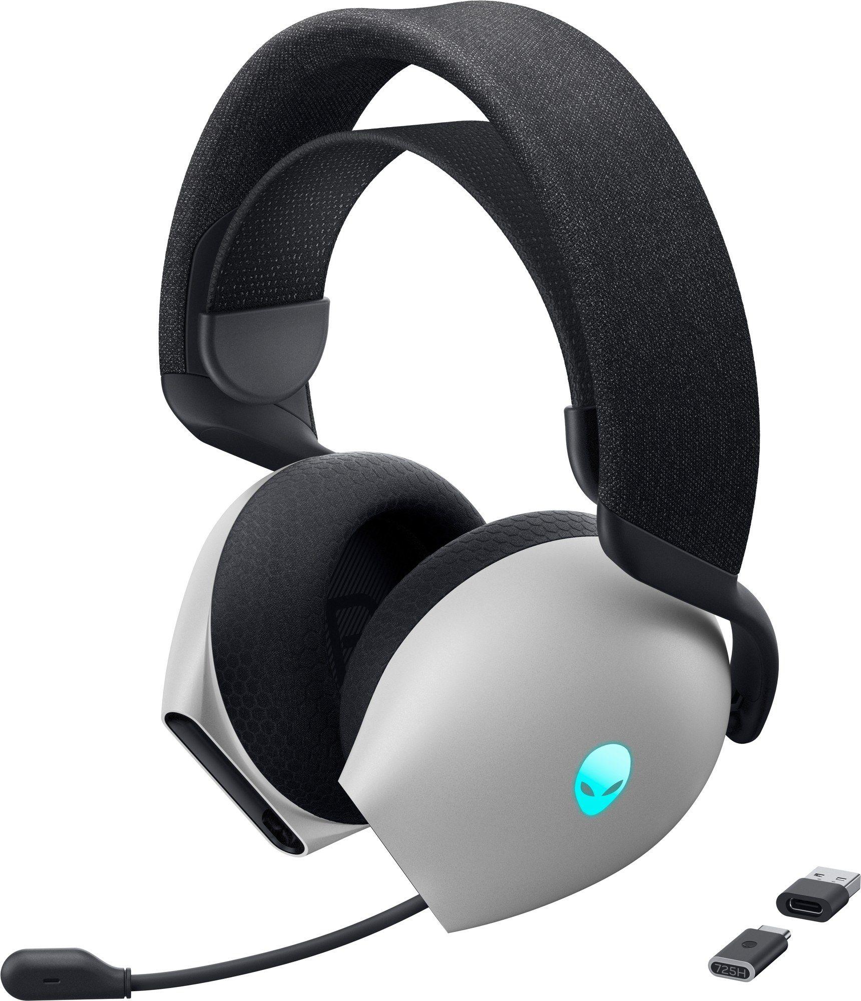 Headset Gaming DELL Alienware AW725H (Binaural - Com fios e sem fios - Circum-aural - Branco Lunar Light)