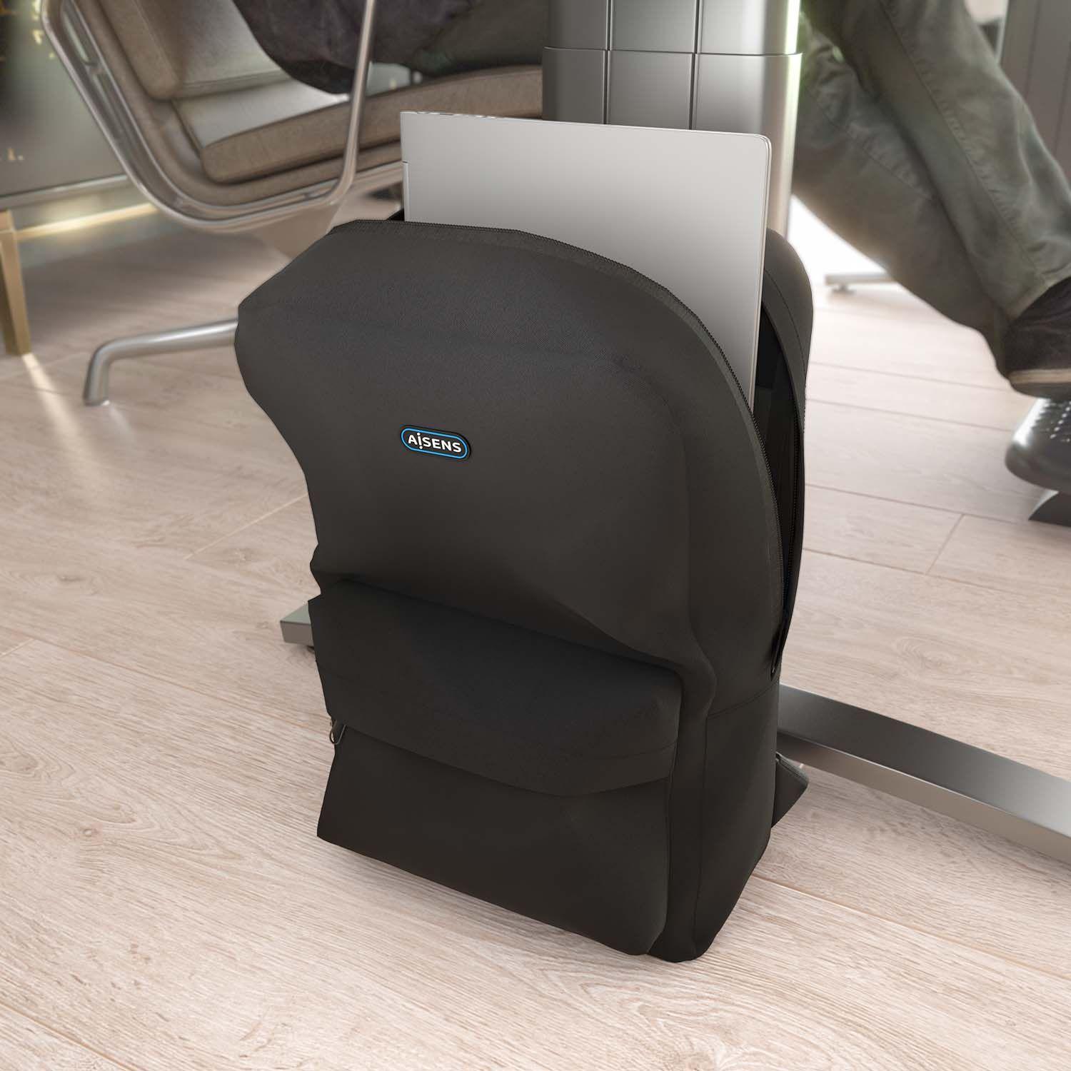 Mochila para Portátil AISENS ASBG-BP080-BK (Poliéster - 39,6 cm - Altura 44 cm - Preto), miniatura 5